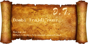 Dombi Trajánusz névjegykártya